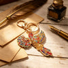 Vibrant Colorful Bird Bling Keychain