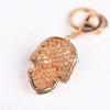Skull Gemstone Keychain