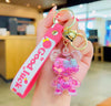 Floating Bear Liquid Keychain