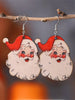 Santa Wooden Earrings