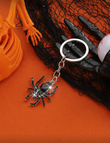 Midnight Spider Charm Keychain