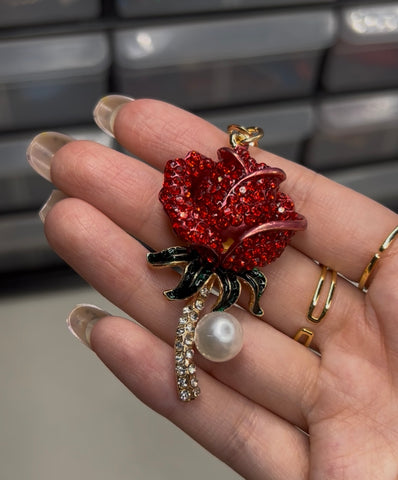 Rose Bling Keychain