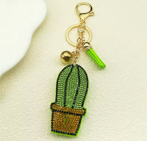 Cactus Charm Keychain