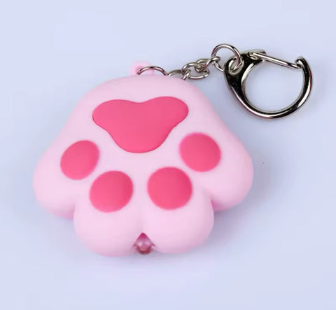 Cat Paw Squeaky Light Keychain