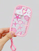 Pink Seashell Portable Spray Bottle Keychain (Empty Bottle)