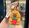 Capybara Strawberry Mini Bag Self Defense Keychain