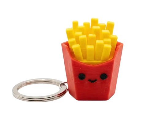French Fries Clicky Fidget Toy Keychain