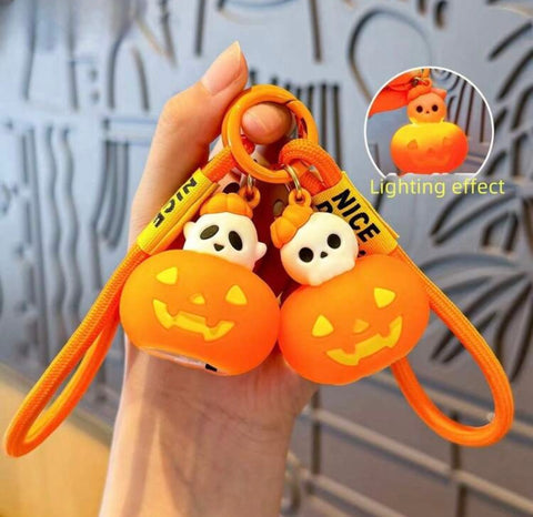 Glowing Pumpkin Keychain