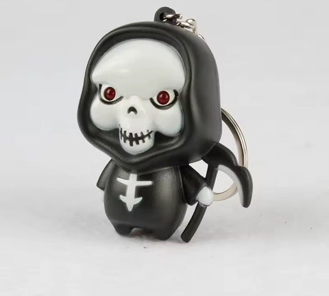 Grim Reaper Red Eyes Light Keychain