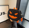 Midnight Scary Halloween Pumpkin Crossbody Bag