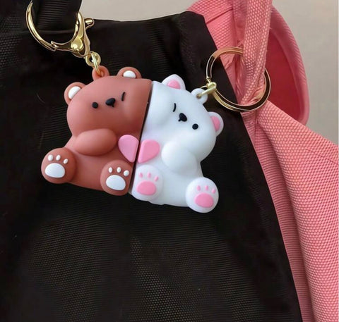 Couple Magnetic Love Bear Keychain