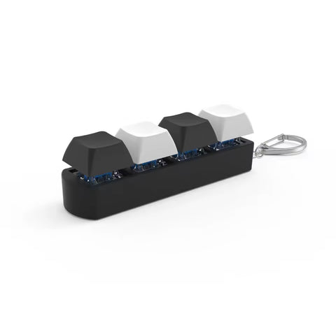 Black & white fidget keyboard keychain