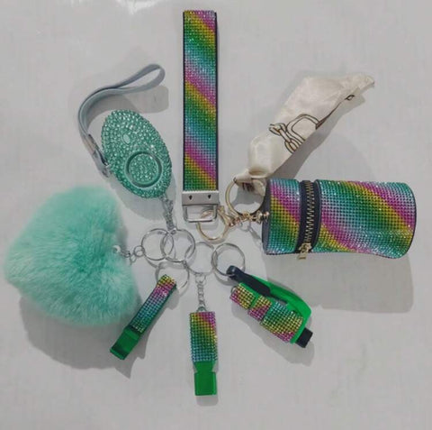 Green Rainbow Bling 7 Piece Set