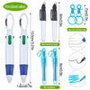 Mini Retractable Pen With Permanent Marker and Highlighter Keychain