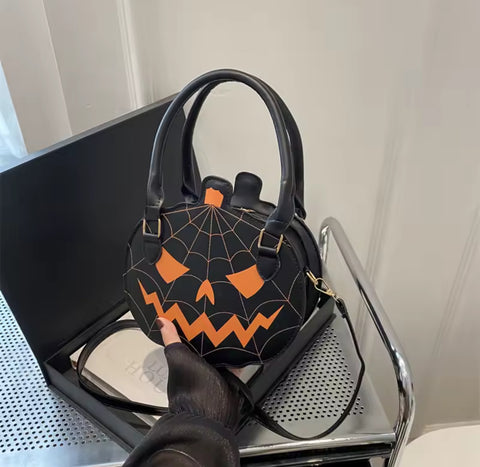 Midnight Pumpkin Spiderwebs Bag