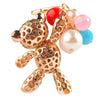Balloon Bear Bling Keychain