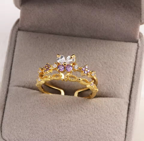 Lilac Butterfly Ring