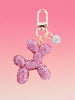 Balloon Dog Bling Keychain