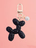 Balloon Dog Bling Keychain