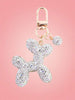 Balloon Dog Bling Keychain