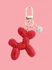Balloon Dog Bling Keychain