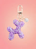 Balloon Dog Bling Keychain