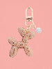 Balloon Dog Bling Keychain