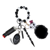 Midnight Skull Beaded Self Defense Keychain