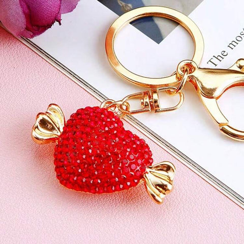 Heart Candy Bling Keychain