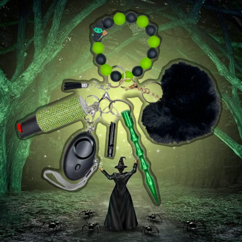 Evil Witch Beaded Self Defense Keychain