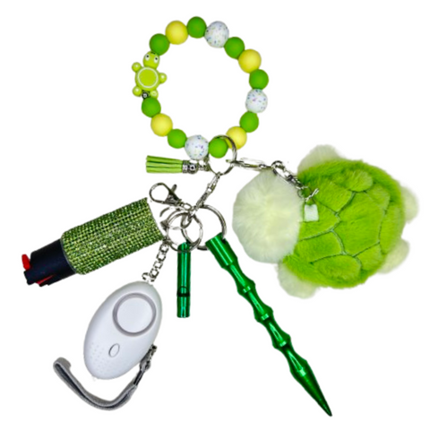 Turtle Beaded Self Defense Keychain (Version 2)