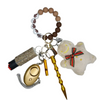 Gingerbread Man Beaded Self Defense Keychain