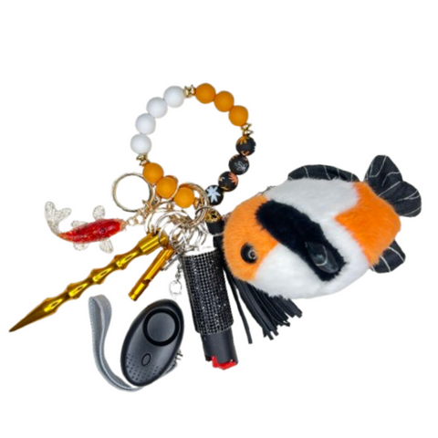 Koi Fish Beaded Self Defense Keychain