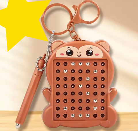 Monkey Metal Ball Fidget Toy Keychain