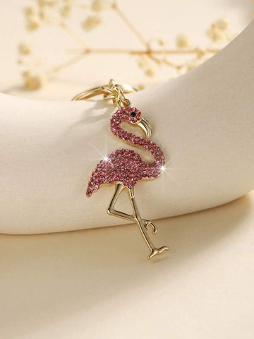Flamingo Bling Keychain
