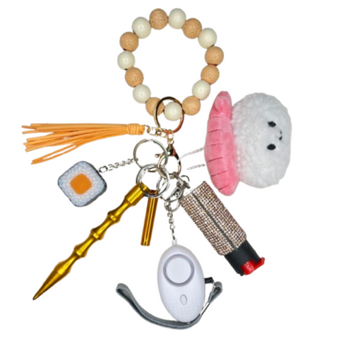 Sushi Beaded Self Defense Keychain