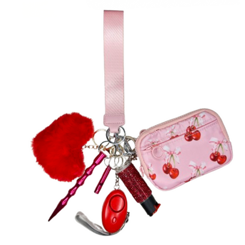 Cherry Mini Wallet Bag Self Defense Keychain