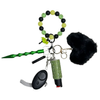 Glow in the Dark Green Spider Beaded Self Defense Keychain (AVAILABLE ONLY IN GREEN)