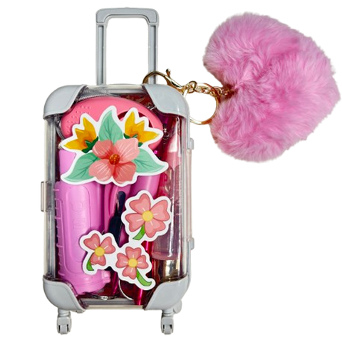 Pink Flower Self Defense Suitcase