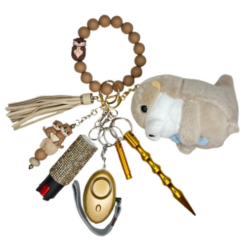 Otter Beaded Self Defense Keychain