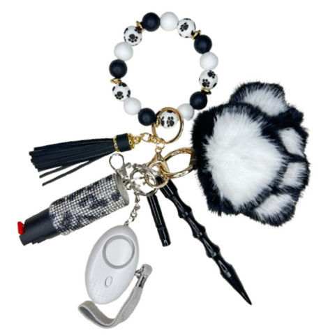Paw Beaded Self Defense Keychain