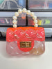 Coral Pearl Mini Jelly Handbag (KEYCHAIN NOT INCLUDED)