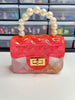 Coral Pearl Mini Jelly Handbag (KEYCHAIN NOT INCLUDED)