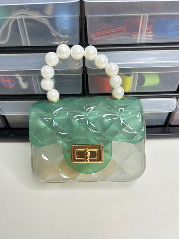 Green Pearl Mini Jelly Handbag (KEYCHAIN NOT INCLUDED)