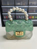 Green Pearl Mini Jelly Handbag (KEYCHAIN NOT INCLUDED)