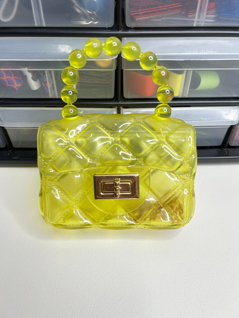 Yellow Mini Jelly Handbag (KEYCHAIN NOT INCLUDED)