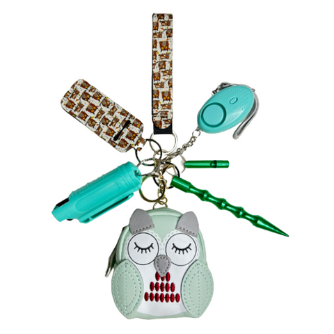 Green Owl Mini Bag Self Defense Keychain