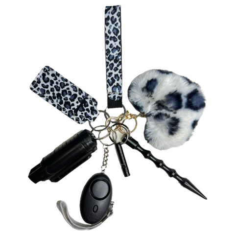 Black Leopard Self Defense Keychain