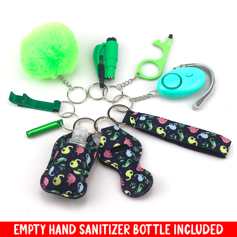 Dinosaur 9 PCS Safety Keychain Set