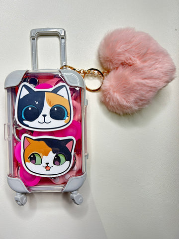 Pink Cat Kids Safety Suitcase
